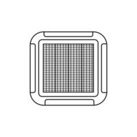 AC raffreddamento aria condizionatore design e linea arte. AC aria condizione immagini. vettore
