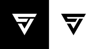 lettera sv monogramma logo design vettore