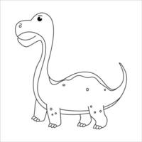 carino dino brachiosauro schema illustrazione vettore
