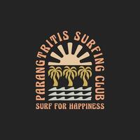 Vintage ▾ Surf design modello per Surf club, Surf negozio, Surf merce. vettore