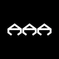 aaa lettera logo design con esagono forma. aaa esagono e cubo forma logo design. aaa esagono alfabeto bianca e nero colori. aaa monogramma, attività commerciale e vero tenuta logo design. vettore