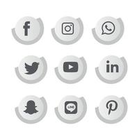 social media icone piatte tecnologia, rete. sfondo gruppo faccina sorridente vendita. condividi, mi piace, illustrazione vettoriale twitter, youtube, whatsapp, snapchat, facebook, instagram, tiktok, tok