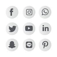 social media icone piatte tecnologia, rete. sfondo gruppo faccina sorridente vendita. condividi, mi piace, illustrazione vettoriale twitter, youtube, whatsapp, snapchat, facebook, instagram, tiktok, tok