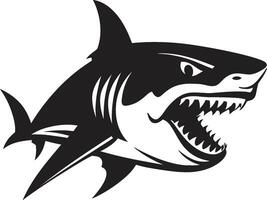 marino maestà nero per terribile squalo abissale dominanza elegante nero squalo nel vettore