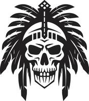 cerimoniale eleganza nero per tribale cranio maschera sentimentale spiriti tribale cranio maschera Linea artistica nel elegante nero vettore