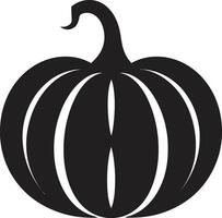 spettrale splendore elegante design di nero zucca icona sinistro schiacciare zucca logo design nel nero vettore