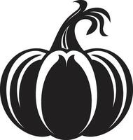 ombroso raccogliere zucca icona design nel nero frequentato raccogliere nero zucca logo icona vettore