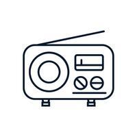 Radio icona. Radio onda illustrazione cartello. musica simbolo o logo. vettore