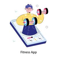 di moda fitness App vettore