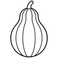 autunno zucca semplice linea icona disegnato a mano illustrazione per Halloween e ringraziamento decorazione vettore