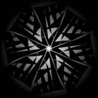 astratto il giro geometrico modello nel nero colore su un' nero sfondo vettore