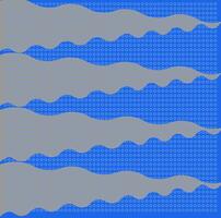 blu astratto sfondo decorato con un' modello di ondulato Linee e puntini vettore