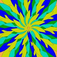 astratto sfondo nel il modulo di multicolore le foglie disposte nel un' cerchio vettore