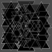 astratto geometrico modello nel il modulo di nero triangoli su un' grigio sfondo vettore