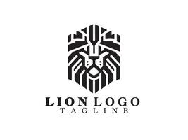 esagono Leone logo vettore