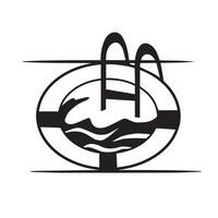 nuoto Palloncino logo di nuoto piscina, Palloncino nuoto piscina icona vettore