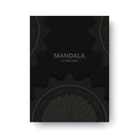 modello di copertina minimal mandala scuro vettore