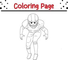 calcio giocatore colorazione pagina. linea arte colorazione libro per bambini. vettore