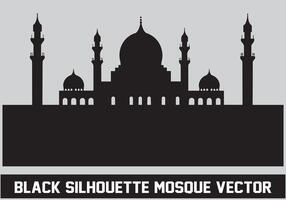 moschea silhouette fascio bianca sfondo vettore
