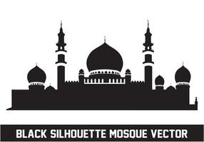 moschea silhouette fascio bianca sfondo vettore