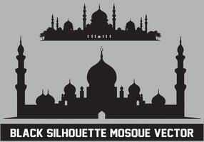 moschea silhouette fascio bianca sfondo vettore