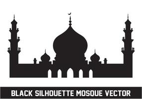 moschea silhouette fascio bianca sfondo vettore