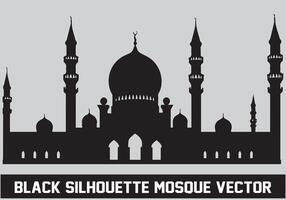 moschea silhouette fascio bianca sfondo vettore