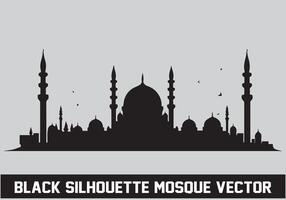 moschea silhouette fascio bianca sfondo vettore