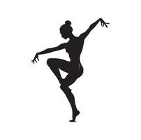 ginnastica femmina silhouette illustrazione impostato vettore