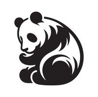 panda illustrazione design silhouette stile vettore