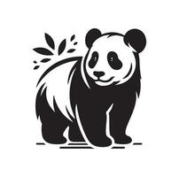 panda illustrazione design silhouette stile vettore