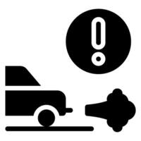 icona del glifo di inquinamento vettore