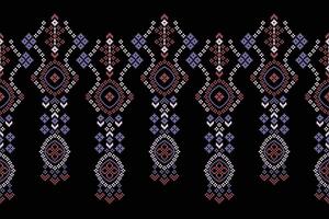 tradizionale etnico motivi ikat geometrico tessuto modello attraversare punto.ikat ricamo etnico orientale pixel nero sfondo.astratto, illustrazione. trama, sciarpa, decorazione, carta da parati. vettore