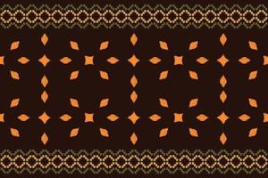 tradizionale etnico ikat motivo tessuto modello sfondo geometrico .africano ikat ricamo etnico orientale modello Marrone sfondo sfondo. astratto, illustrazione.texture, cornice, decorazione. vettore