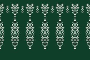 tradizionale etnico motivi ikat geometrico tessuto modello attraversare punto.ikat ricamo etnico orientale pixel verde sfondo. astratto, illustrazione. trama, sciarpa, decorazione, carta da parati. vettore