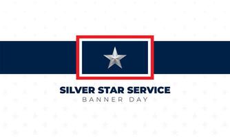 contento nazionale argento stella servizio bandiera giorno sfondo illustrazione vettore
