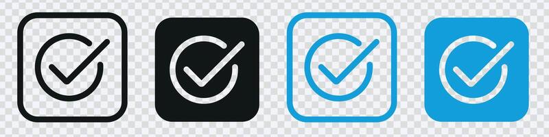elevare il tuo disegni con nostro dai un'occhiata icona impostato simboli di correttezza, accettazione, e approvazione. zecca cerchi e liste di controllo per un' lucidato Guarda vettore