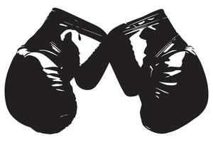 silhouette boxe guanto vettore