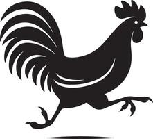 minimo in esecuzione pollo silhouette, vettore