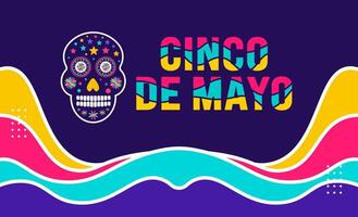 5 Maggio è cinco de mayo sfondo modello. vacanza concetto. uso per sfondo, striscione, cartello, carta, e manifesto design modello con testo iscrizione e standard colore. illustrazione. vettore