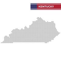 tratteggiata carta geografica di Kentucky stato vettore