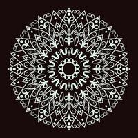 creativo indiano gratuito nero bianca colorato floreale alcanna mehendi mandala design vettore