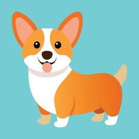 corgi cane cartone animato animale illustrazione vettore