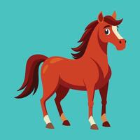 stallone cavallo cartone animato animale illustrazione vettore