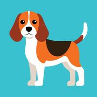 beagle cane cartone animato animale illustrazione vettore