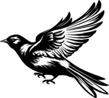 uccello, minimalista e semplice silhouette - illustrazione vettore