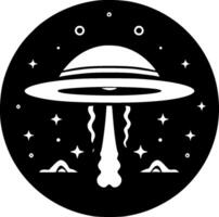 ufo, minimalista e semplice silhouette - illustrazione vettore