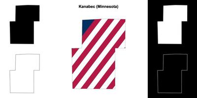 kanabec contea, Minnesota schema carta geografica impostato vettore