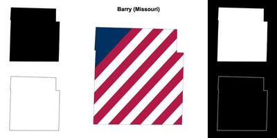 barry contea, Missouri schema carta geografica impostato vettore