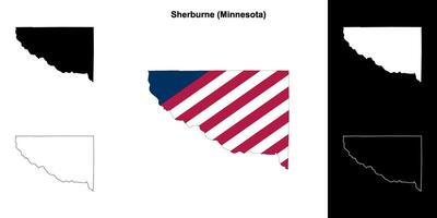 sherburne contea, Minnesota schema carta geografica impostato vettore